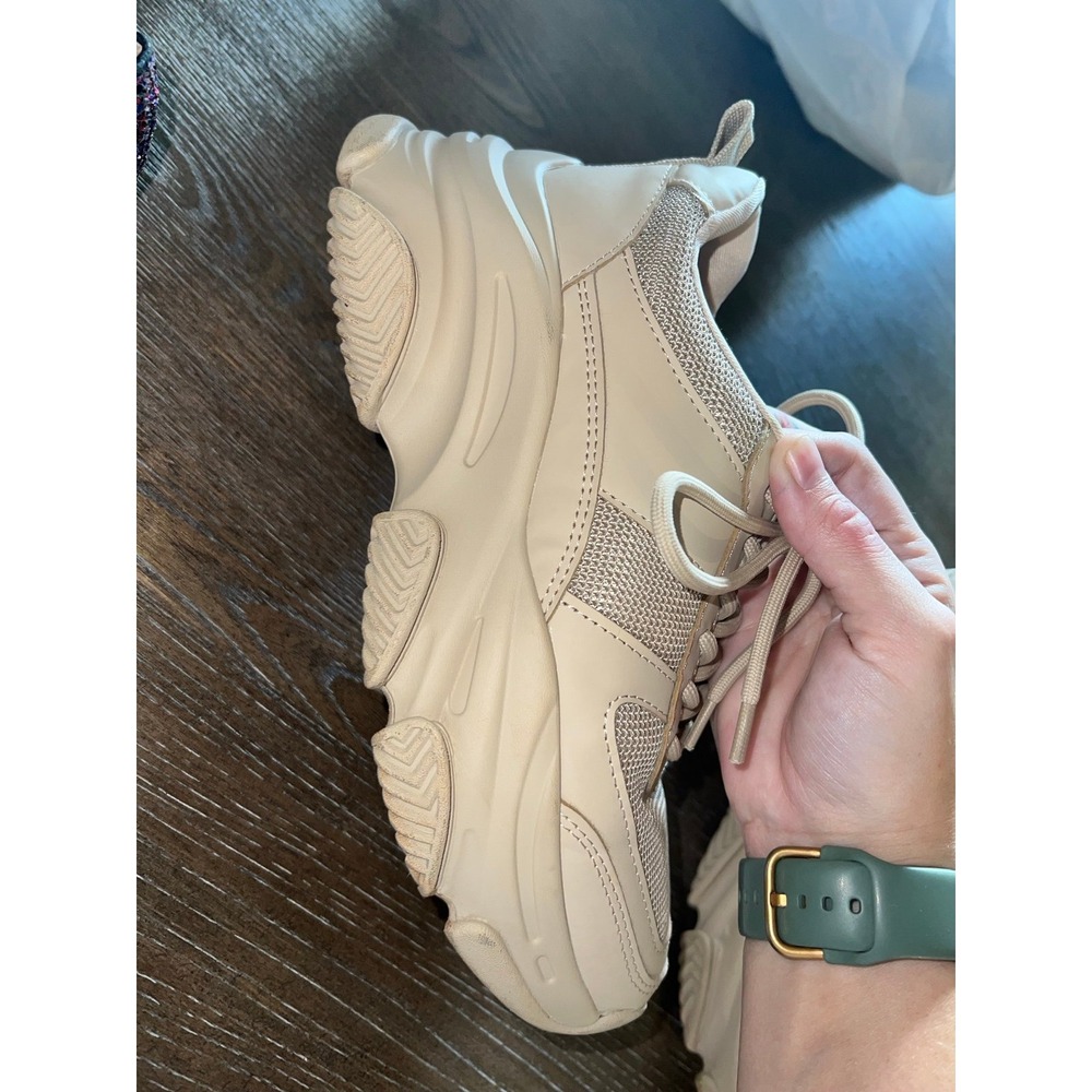 Steve Madden Women's Chunky Cream and Tan Trainers Size 7.5 - Picture 7 of 11